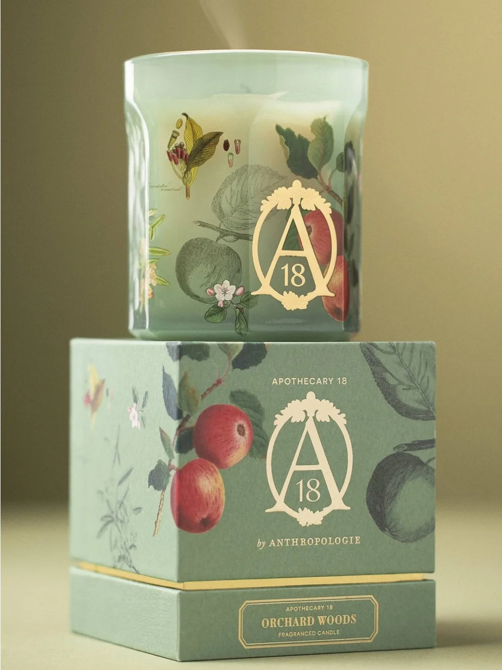 ANTHROPOLGIE NWT Apothecary 18 Spice Orchard Woods Boxed Glass Candle